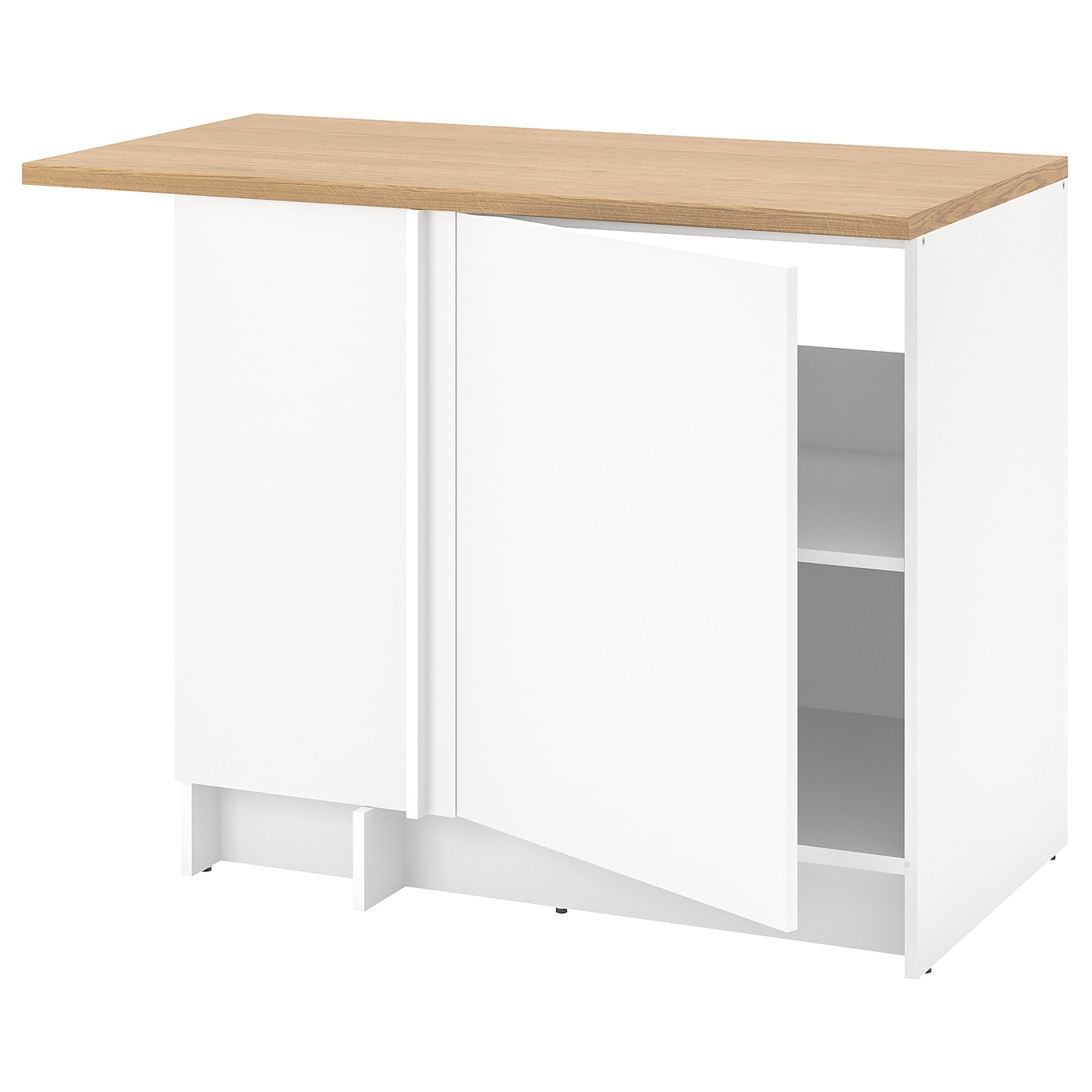 Напольный шкаф - IKEA METOD, 91x100см, белый/светло-коричневый, МЕТОД ИКЕА