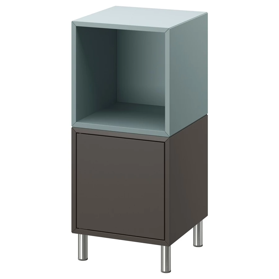 Комбинация для хранения - EKET IKEA/ ЭКЕТ ИКЕА,  80х35х70 см,  темно-серый/голубой (изображение №1)
