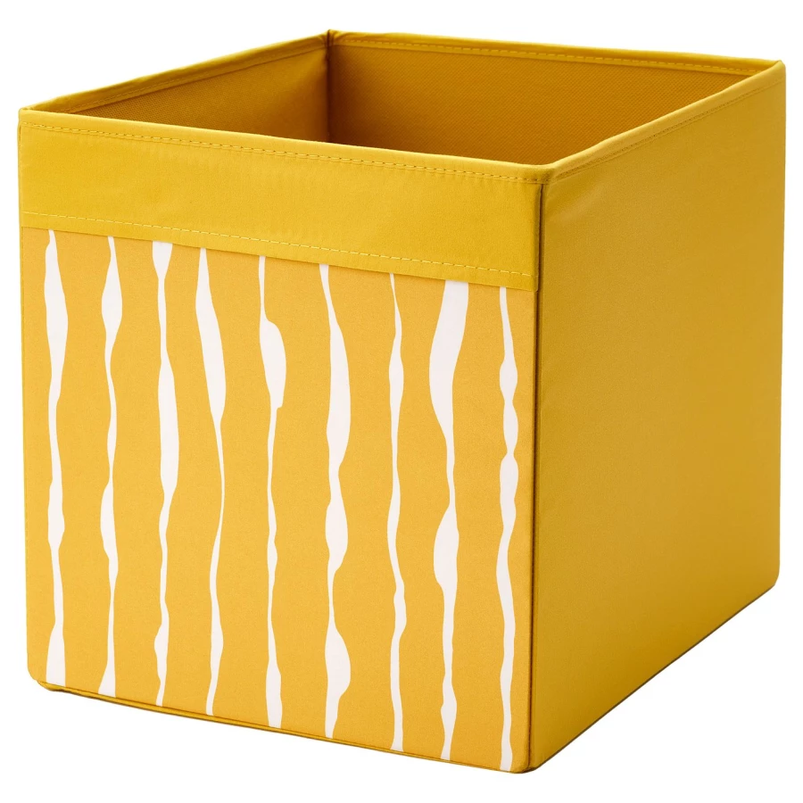 Коробка -  DRÖNA/ DRОNA IKEA/ ДРЕНА ИКЕА, 33х33 см, жёлтый (изображение №1)