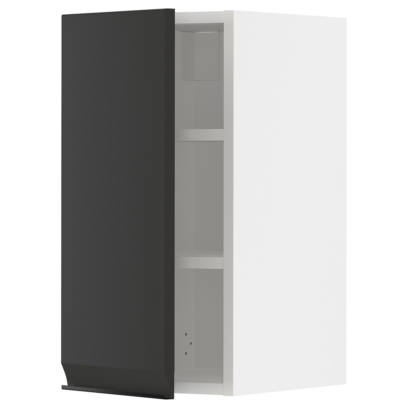 Навесной шкаф с полкой - METOD IKEA/ МЕТОД ИКЕА, 30х60 см, белый/черный