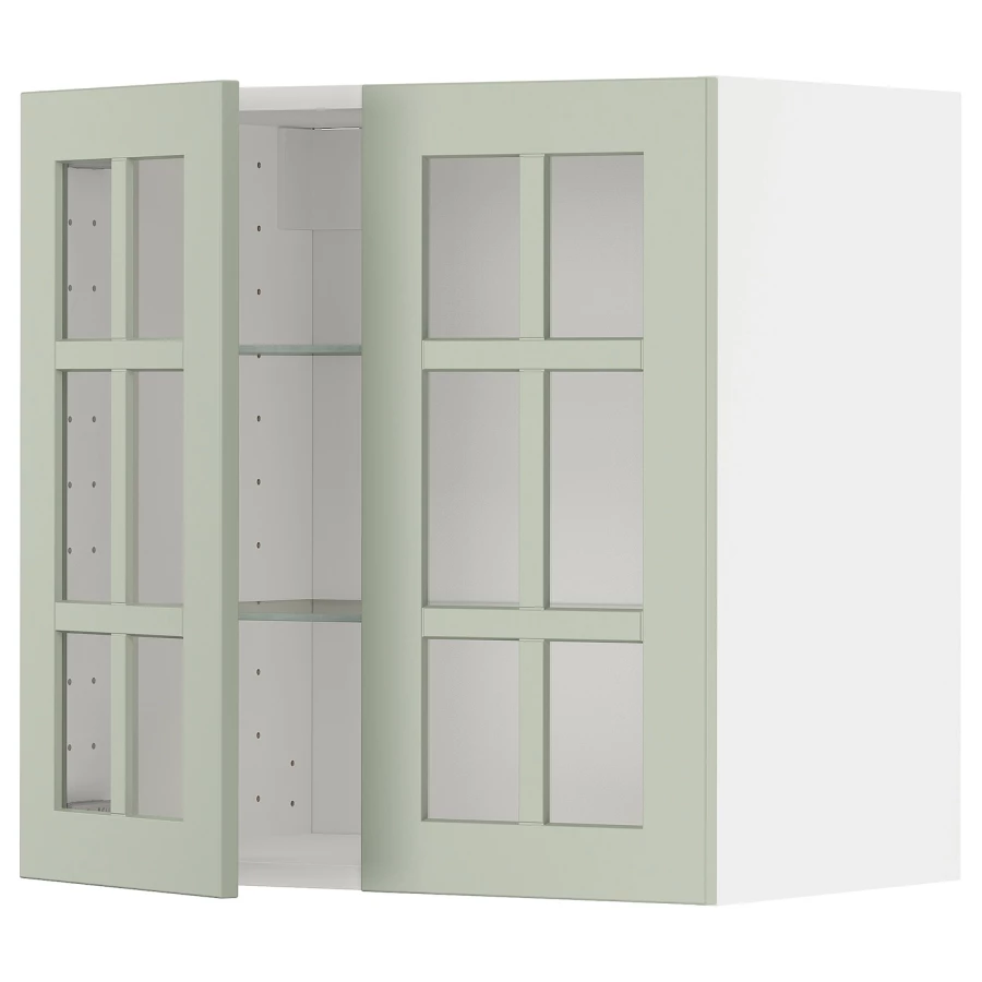 Шкаф  - METOD IKEA/ МЕТОД ИКЕА, 60х60 см, белый/зеленый (изображение №1)