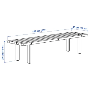 Второе фото. Журнальный столик IKEA STOCKHOLM 2025/СТОКГОЛЬМ 2025, 160х45 см, под беленый дуб