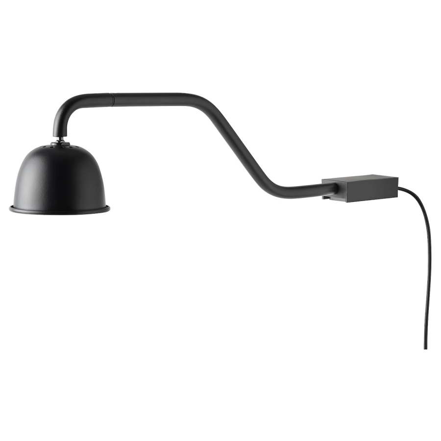 Светодиодное освещение шкафа - IKEA TVÄRDRAG/TVARDRAG/ТВЭРДРАГ ИКЕА, 36х7х10 см, черный (изображение №1)