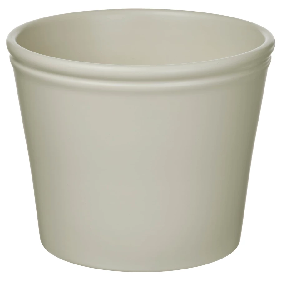 Горшок цветочный - IKEA KÖRSBÄRSBJÖRK/КЁРСБЭРСБШЁРК ИКЕА, 15 см, серо-зеленый (изображение №1)