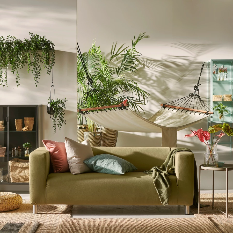 2-местный диван - IKEA KLIPPAN, 66x88x180см, зеленый, КЛИППАН ИКЕА (изображение №2)