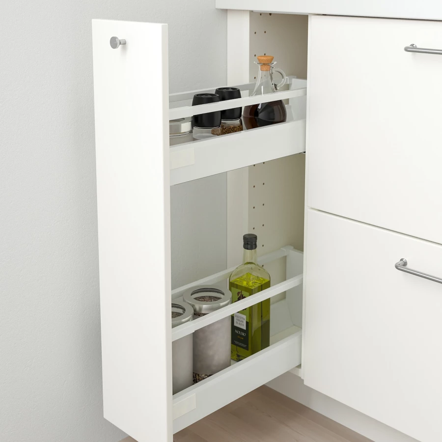 Напольный кухонный шкаф  - IKEA METOD, 88x62x20см, белый, МЕТОД ИКЕА (изображение №3)