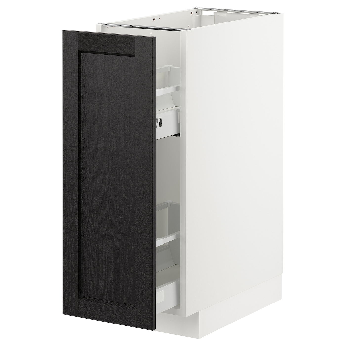 Напольный кухонный шкаф  - IKEA METOD MAXIMERA, 88x62x30см, белый/черный, МЕТОД МАКСИМЕРА ИКЕА