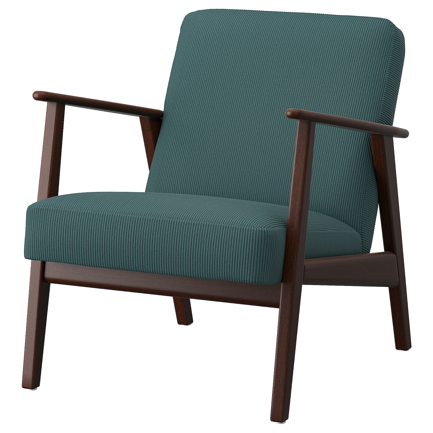 Кресло - IKEA EKENÄSET/EKENASET, 64х78х76 см, зеленый, ЭКЕНЭСЕТ ИКЕА