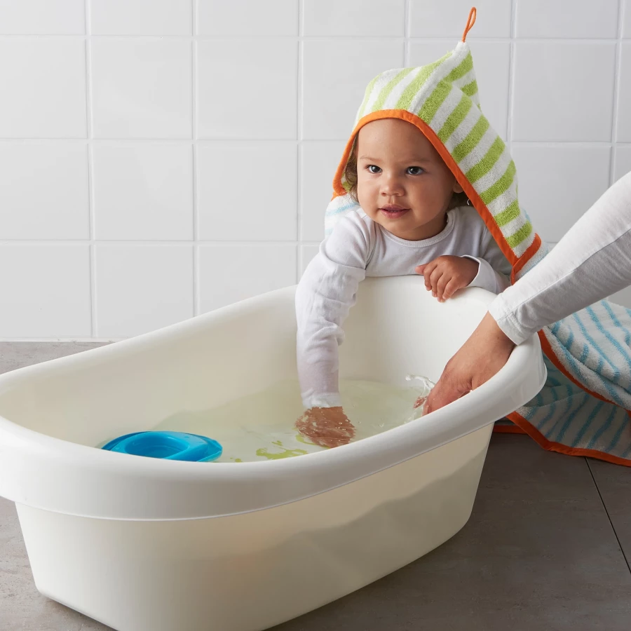 Детская ванночка - IKEA LATTSAM/LÄTTSAM, 71x43x20 см , белый  ЛЭТСАМ ИКЕА (изображение №2)
