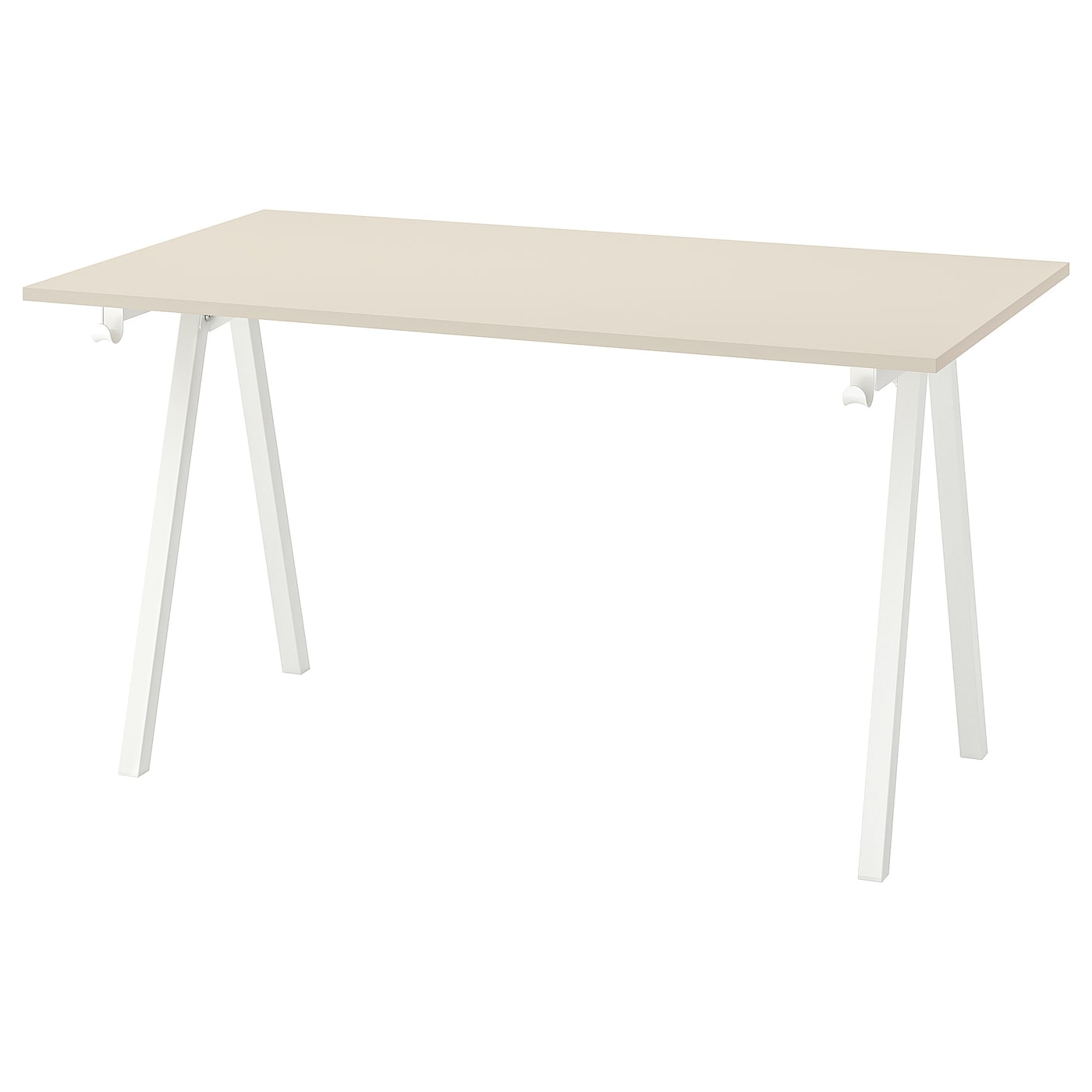 Письменный стол - IKEA TROTTEN, 140х80 см, бежевый/белый, ТРОТТЕН ИКЕА