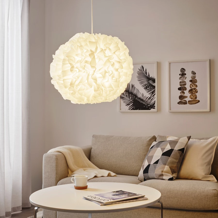 Подвесной светильник - VINDKAST  IKEA / ВИНДКАСТ ИКЕА, 50 см, белый (изображение №2)