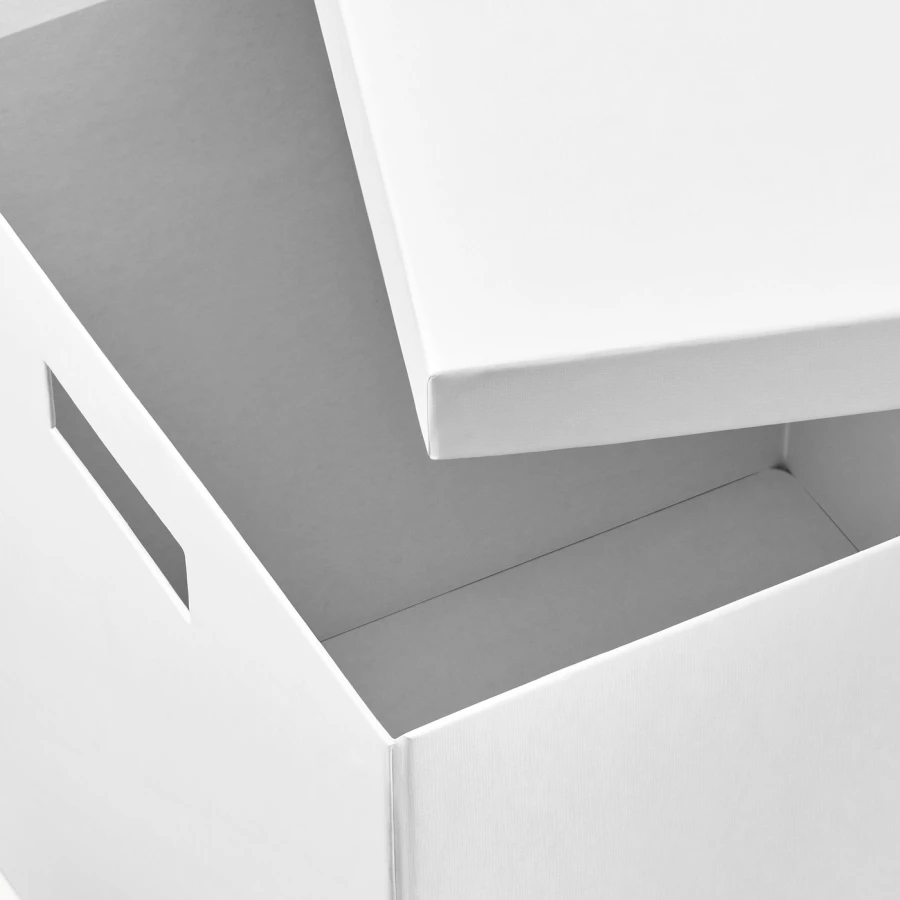 Коробка с крышкой - TJENA IKEA/ ТЬЕНА ИКЕА, 35х32х32 см,  белый (изображение №5)