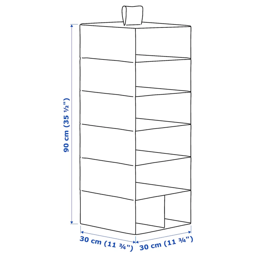 Хранилище с отделениями - STUK IKEA/ СТУК  ИКЕА, 30х30х90х см, белый (изображение №8)