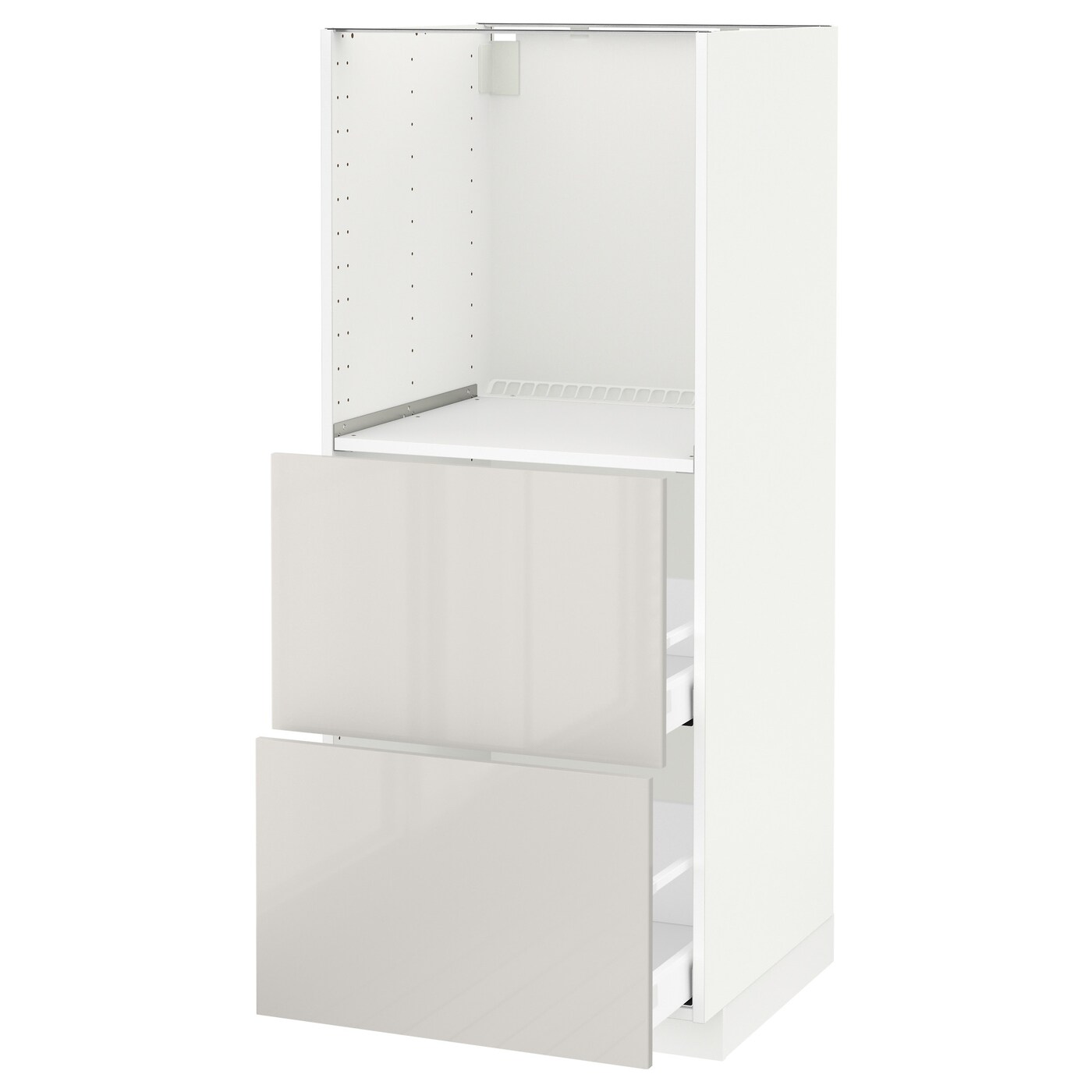 Напольный шкаф - METOD / MAXIMERA IKEA/ МЕТОД/ МАКСИМЕРА ИКЕА,  60х148 см, белый/светло-серый