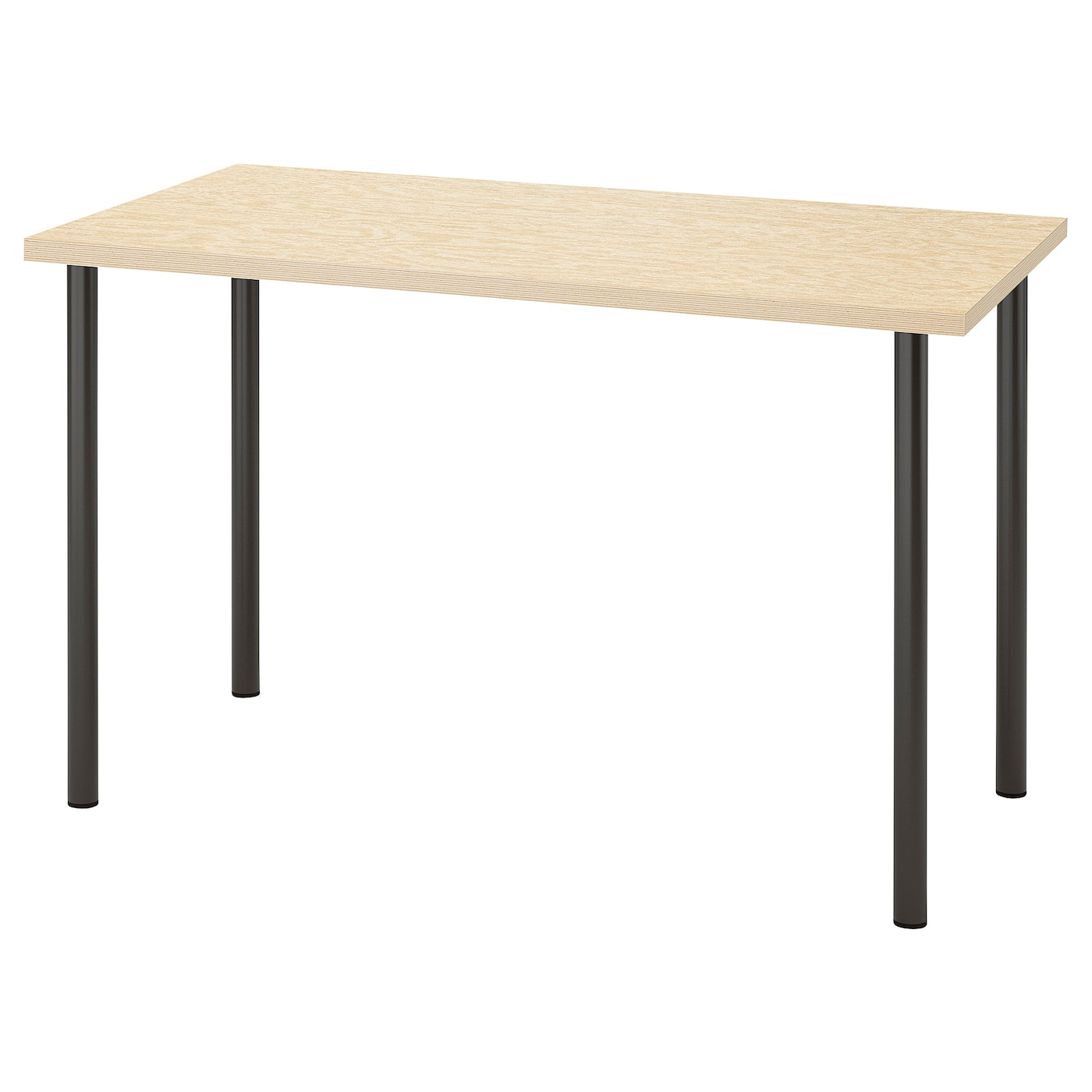 Письменный стол - IKEA MITTCIRKEL/ADILS, 120х60 см, сосна/темно-серый, МИТЦИРКЕЛЬ/АДИЛЬС ИКЕА