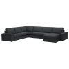 6-местный угловой диван и кушетка - IKEA KIVIK, 83x60x257/387см, черный, КИВИК ИКЕА