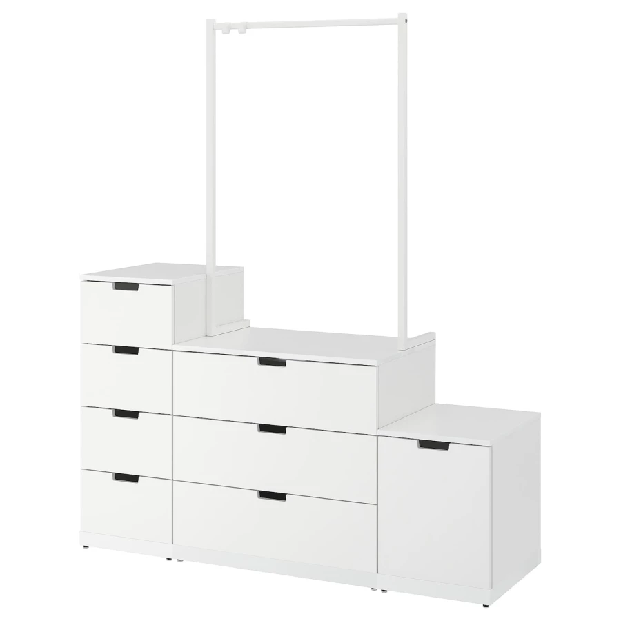 Комод - IKEA NORDLI/НОРДЛИ ИКЕА, 47х192х160 см, белый (изображение №1)