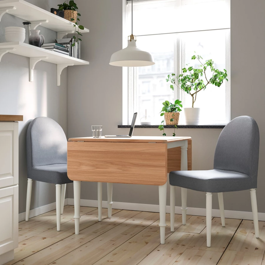 Набор кухонных столов -  DANDERYD IKEA/ДАНДЕРИД ИКЕА, 134х80 см, белый/серый (изображение №3)