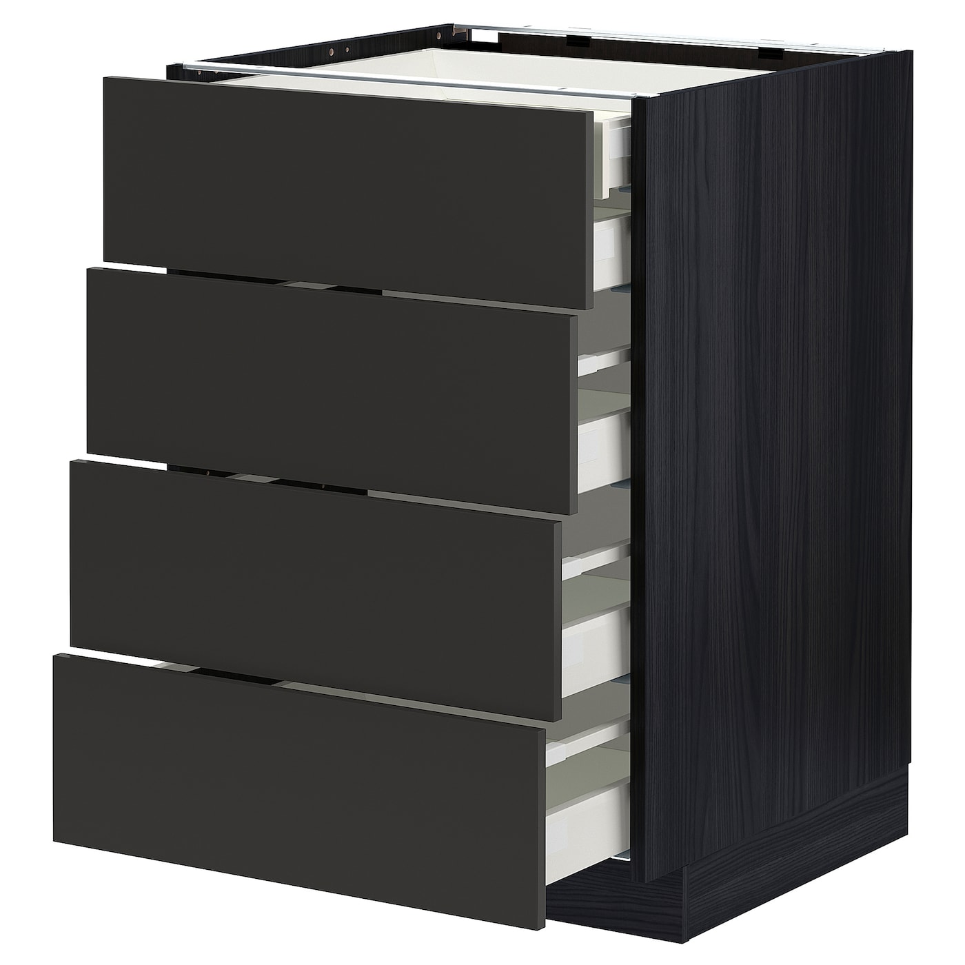 Напольный шкаф  - IKEA METOD MAXIMERA, 88x61,6x60см, черный, МЕТОД МАКСИМЕРА ИКЕА