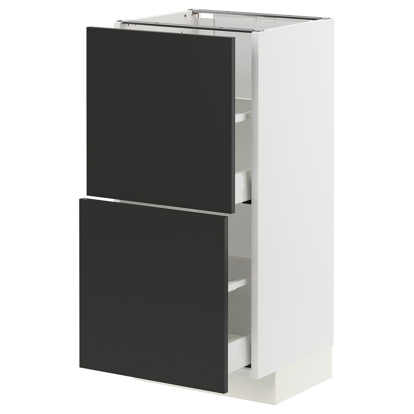 Напольный шкаф - IKEA METOD MAXIMERA, 88x39x40см, белый/черный, МЕТОД МАКСИМЕРА ИКЕА