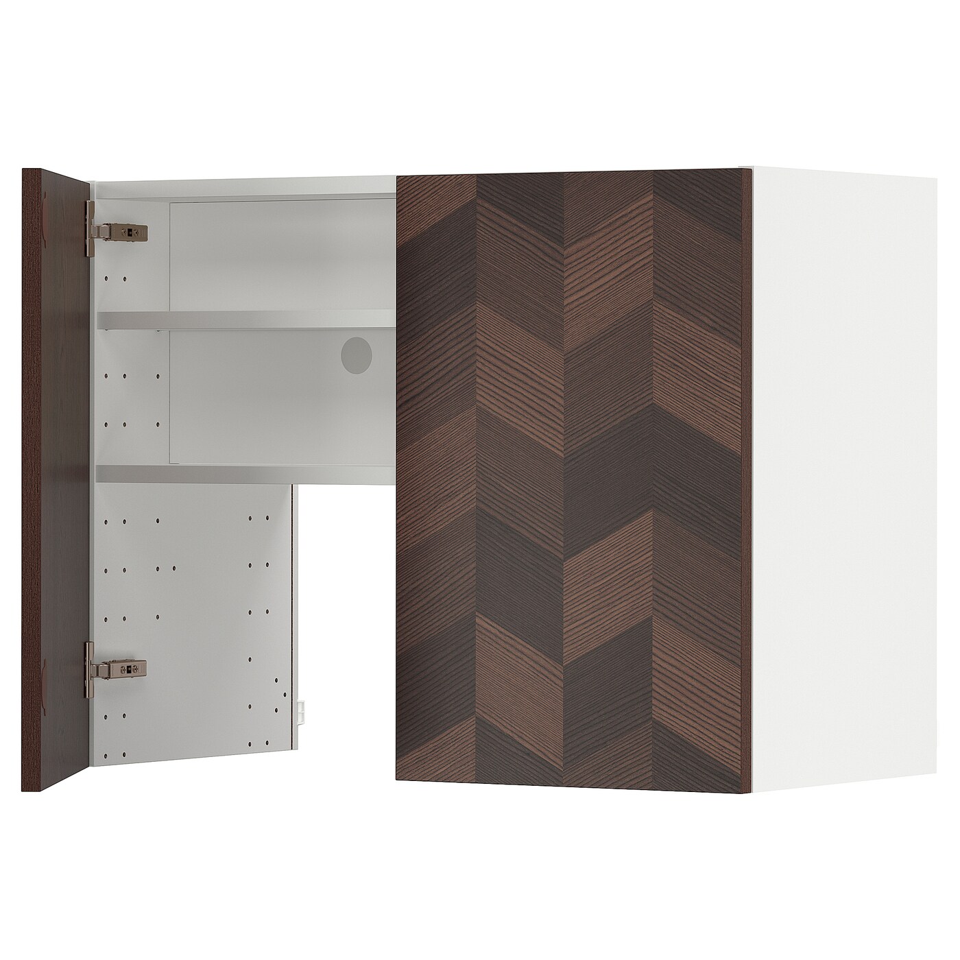 Шкаф с полкой/дверью -  METOD  IKEA/  МЕТОД ИКЕА, 60х80 см, белый/коричневый