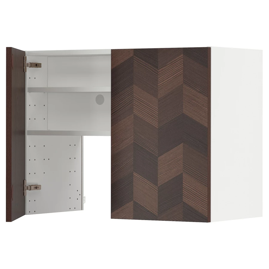 Шкаф с полкой/дверью -  METOD  IKEA/  МЕТОД ИКЕА, 60х80 см, белый/коричневый (изображение №1)