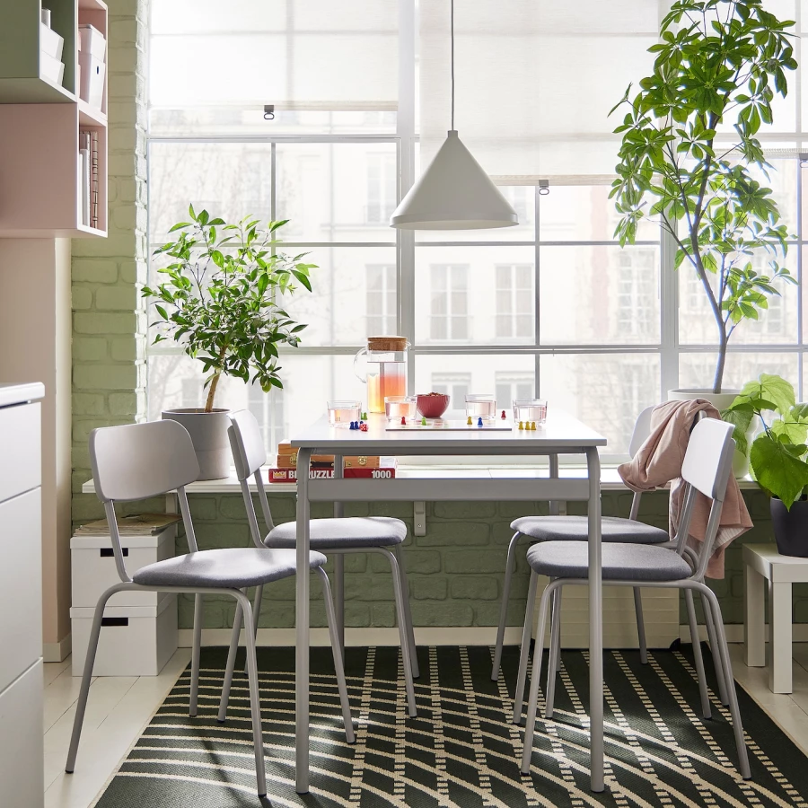 Кухонный стол - GRÅSALA IKEA/ ГРОСАЛА ИКЕА, 110 см, серый (изображение №2)