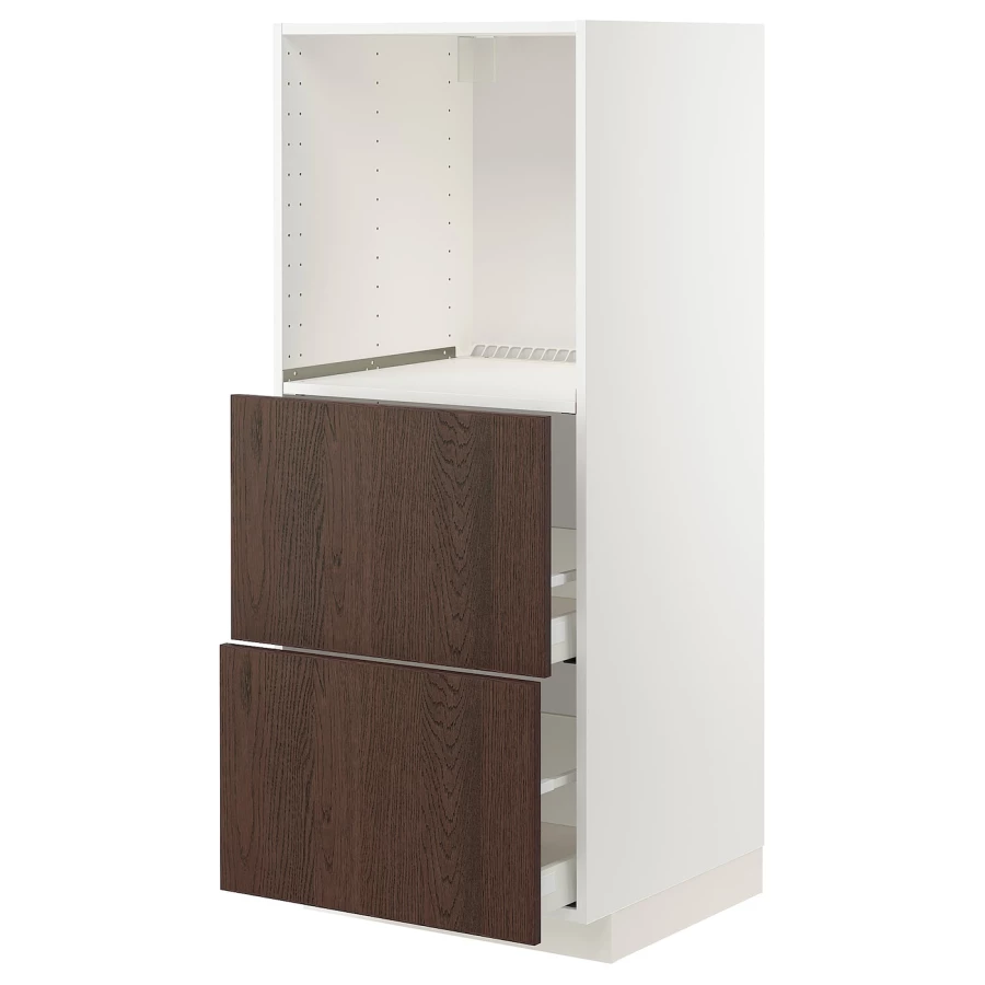 Напольный шкаф - METOD / MAXIMERA IKEA/ МЕТОД/ МАКСИМЕРА ИКЕА,  60х148 см, белый/коричневый (изображение №1)