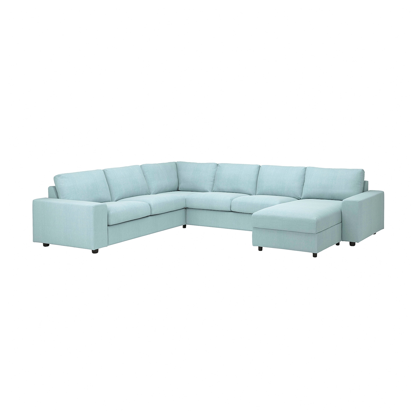 Чехол на угловой диван - IKEA VIMLE/ВИМЛЕ ИКЕА, 337х48см,  голубой