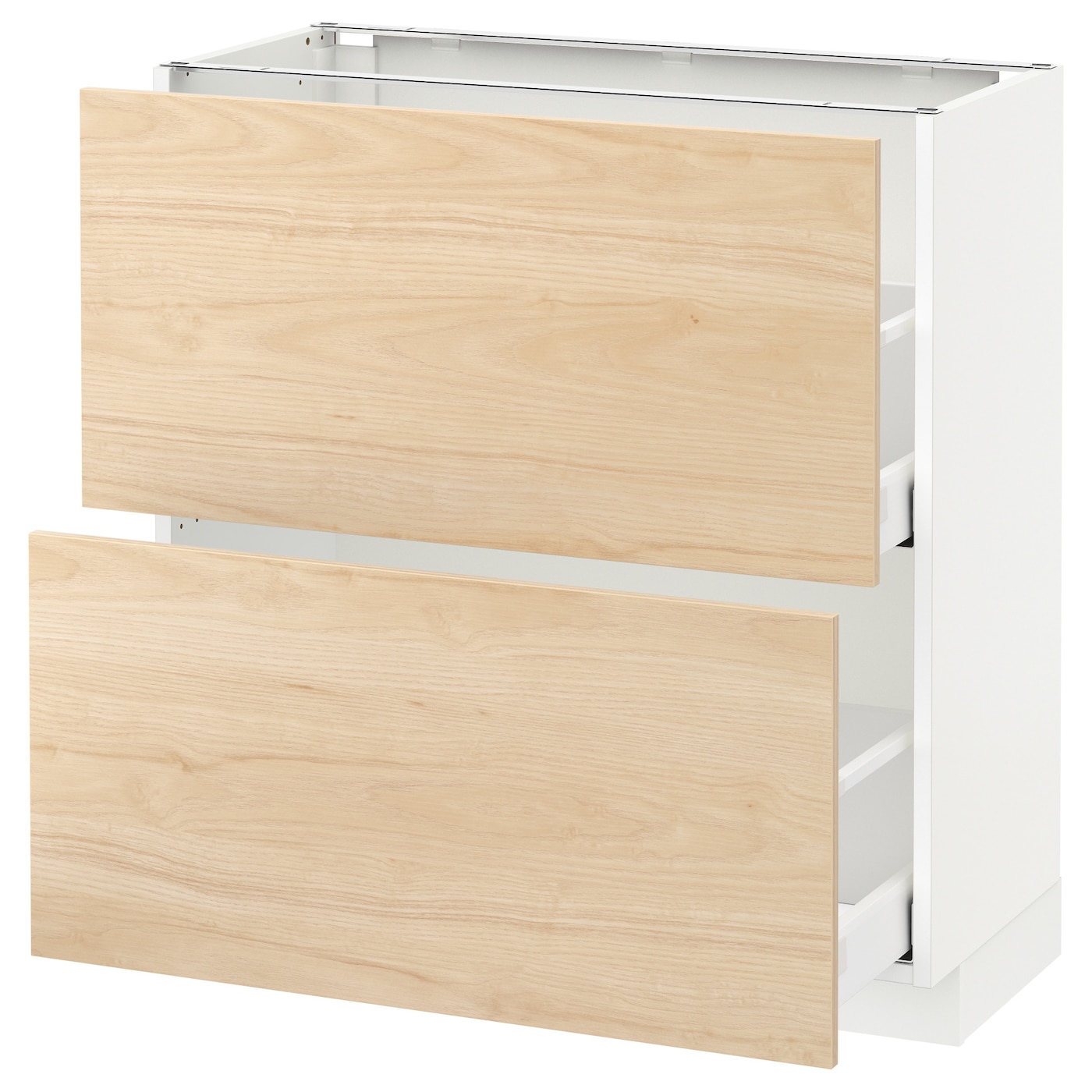 Напольный шкаф - IKEA METOD MAXIMERA, 88x39x80см, белый/светлый ясень, МЕТОД МАКСИМЕРА ИКЕА