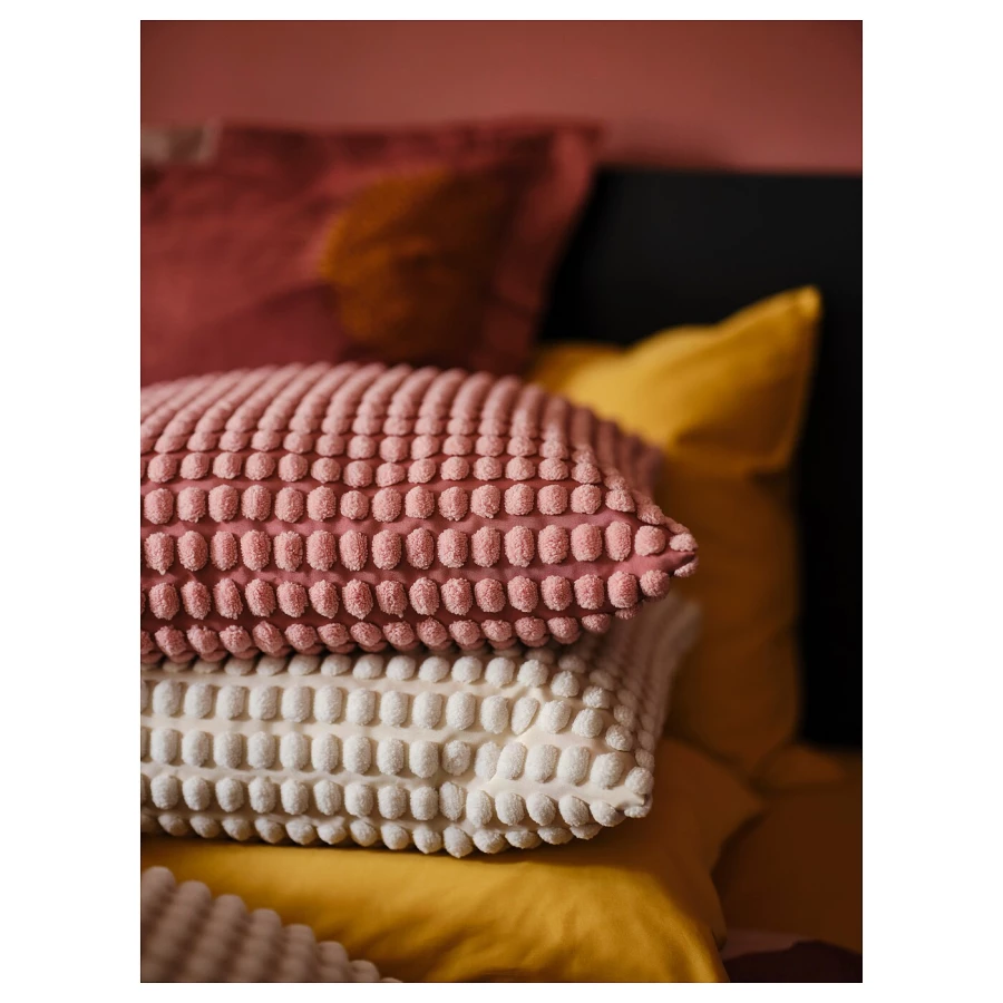 Чехол на подушку - SVARTPOPPEL  IKEA/ СВАРТПОППЕЛ ИКЕА, 50х50 см,  розовый (изображение №4)