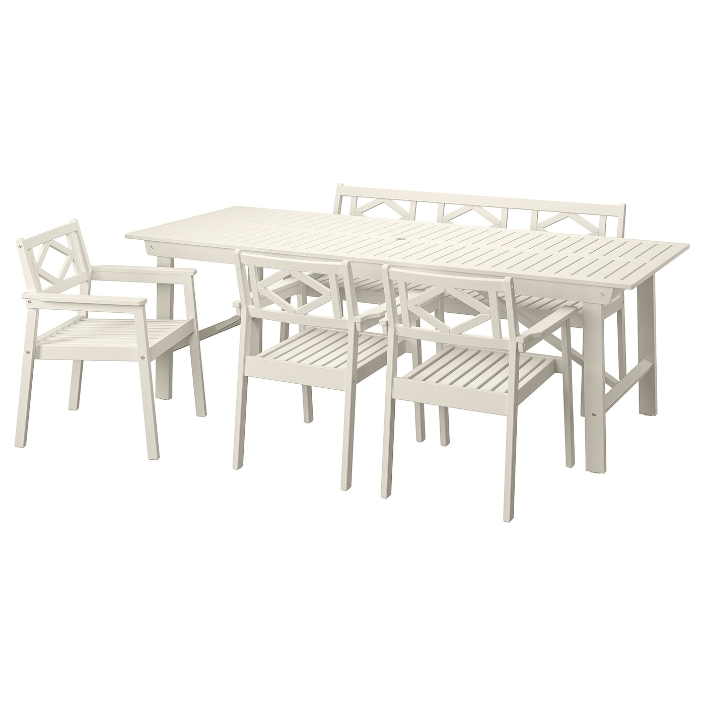 Стол + 3 стула - BONDHOLMEN IKEA/ БОНДХОЛЬМЕН ИКЕА, 88х76 см, белый