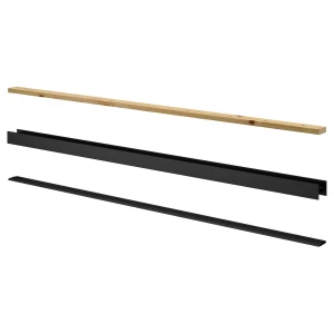 Рейка для коробки раздвижной двери - SKYTTA IKEA/ СКЮТТА ИКЕА, 200х8,1 см, черный/бежевый