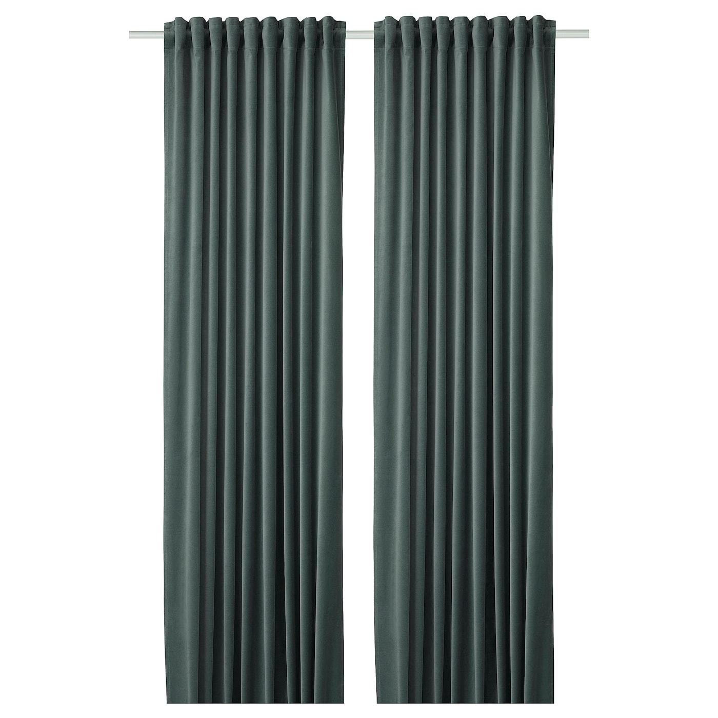 Затемняющая штора, 2 шт. - IKEA SANELA, 300х140 см, серо-зеленый, САНЕЛА ИКЕА