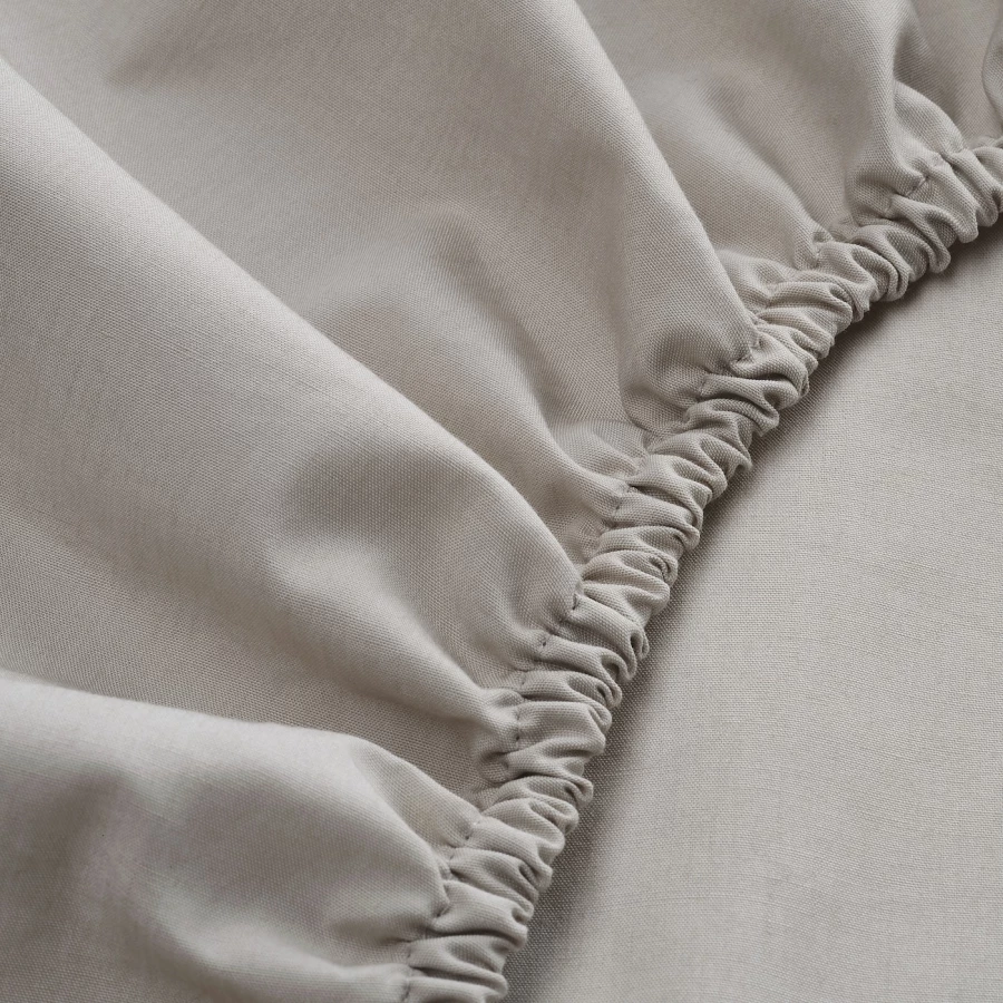 Простыня на кроватку - LENAST  IKEA/ ЛЕНАСТ ИКЕА, 60х120 см,  белый/серый (изображение №4)