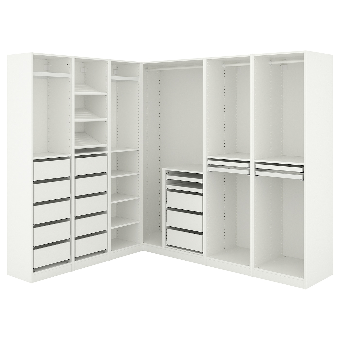 Угловой шкаф - IKEA PAX/ПАКС ИКЕА, 201х213х210,5 см, белый