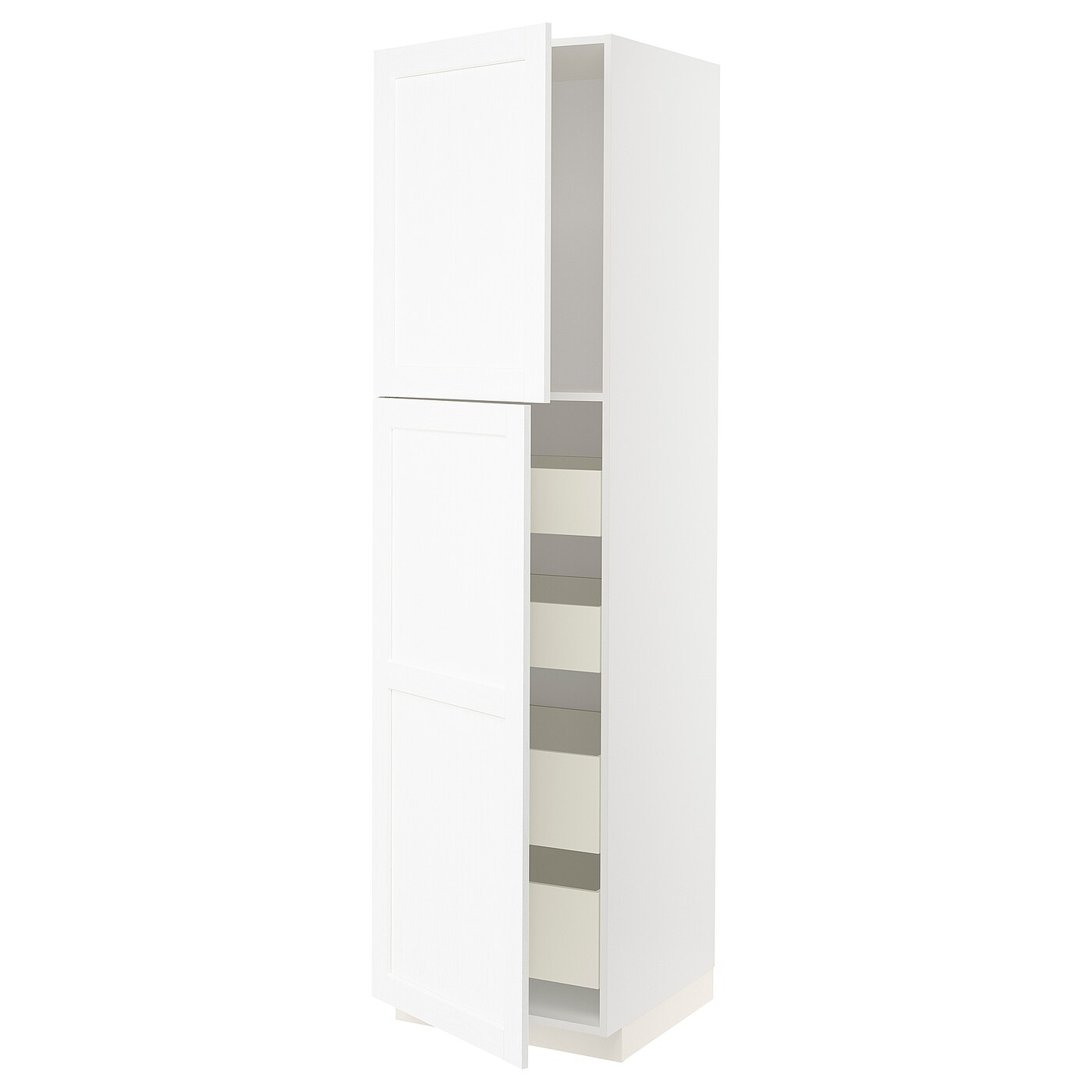 Высокий шкаф - IKEA METOD/MAXIMERA/МЕТОД/МАКСИМЕРА ИКЕА, 60х60х220 см, белый