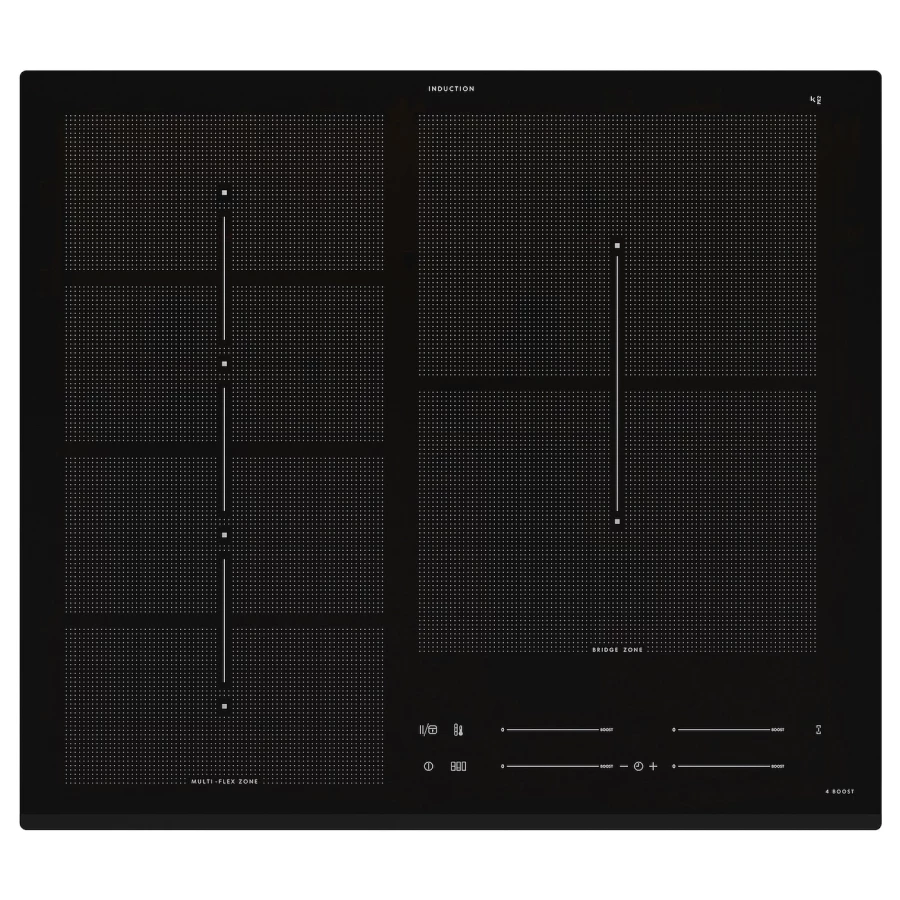 Индукционная варочная панель - HÖGKLASSIG / HОGKLASSIG IKEA/ ХОГКЛАССИГ ИКЕА,  59 см, черный (изображение №1)