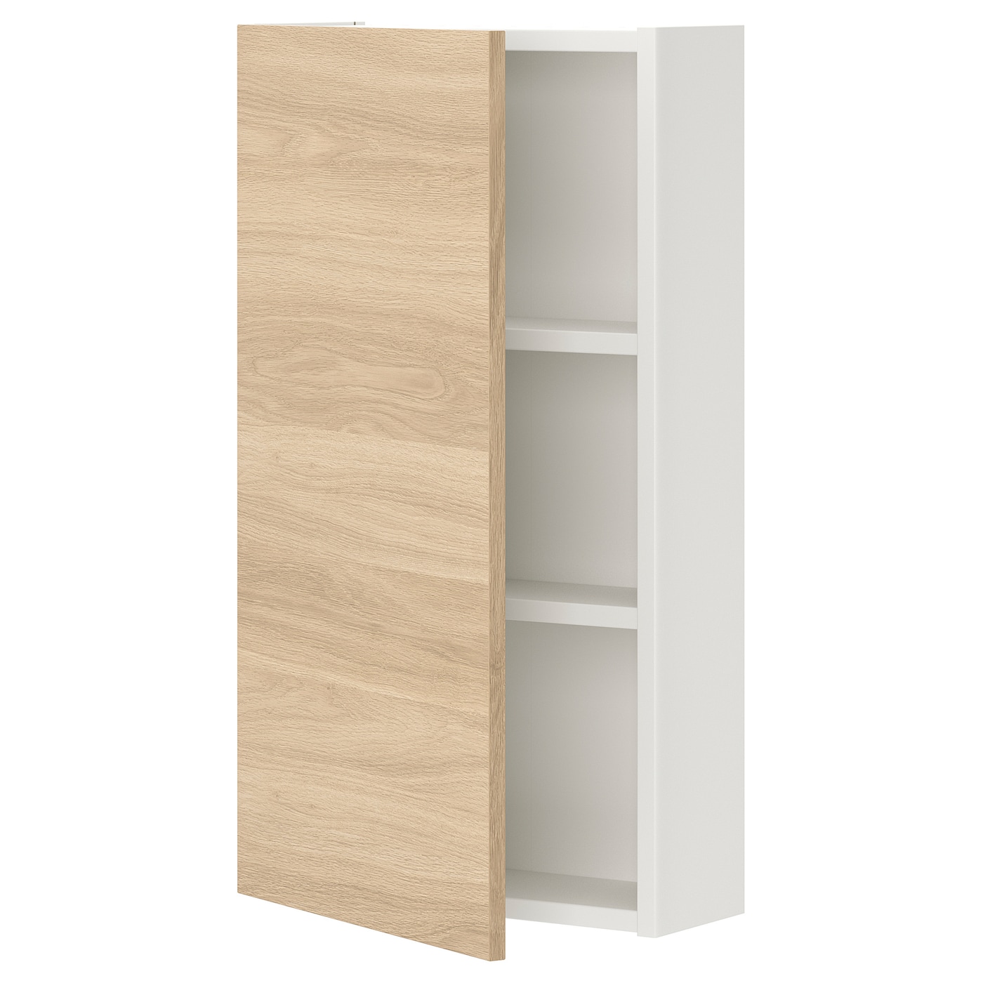Настенный шкаф для ванной комнаты - ENHET IKEA/ ЭНХЕТ ИКЕА, 40x15x75 см, белый/бежевый