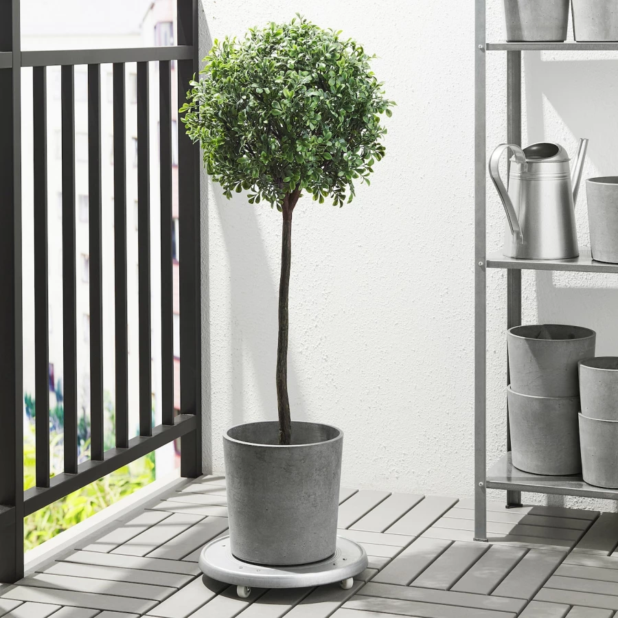 Горшок для растений - IKEA BOYSENBÄR/BOYSENBAR, 15 см, светло-серый, БОЙСЕНБЭР ИКЕА (изображение №2)