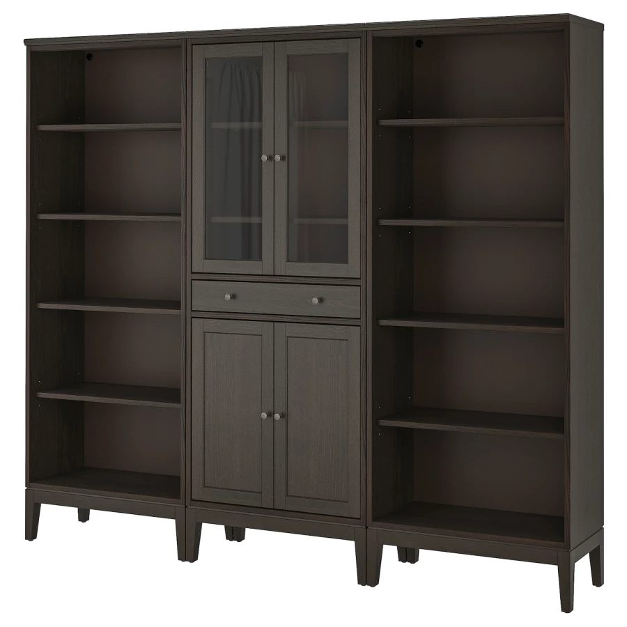 Книжный шкаф - IDANÄS / IDANАS  IKEA/ ИДАНЭС ИКЕА,  244х211 см, коричневый (изображение №1)
