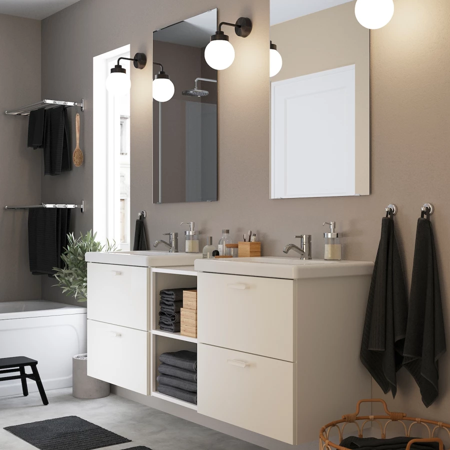 Комбинация для ванной - IKEA ENHET, 164х43х65 см, белый, ЭНХЕТ ИКЕА (изображение №2)