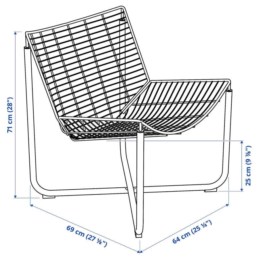 Кресло - IKEA SKÅLBODA/SKALBODA, 71x69x64см, оранжевый, СКОЛБОДА ИКЕА (изображение №4)