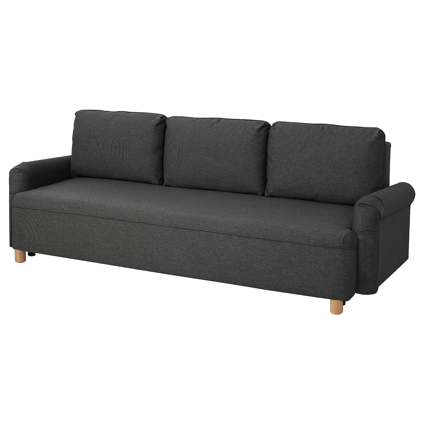 3-местный диван-кровать - IKEA GRUNNARP, 92x236см, черный, ГРУННАРП ИКЕА