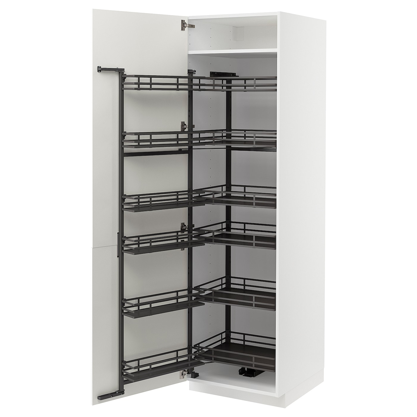 Высокий шкаф с выдвижной кладовой - IKEA METOD/МЕТОД ИКЕА, 60х60х200 см, белый