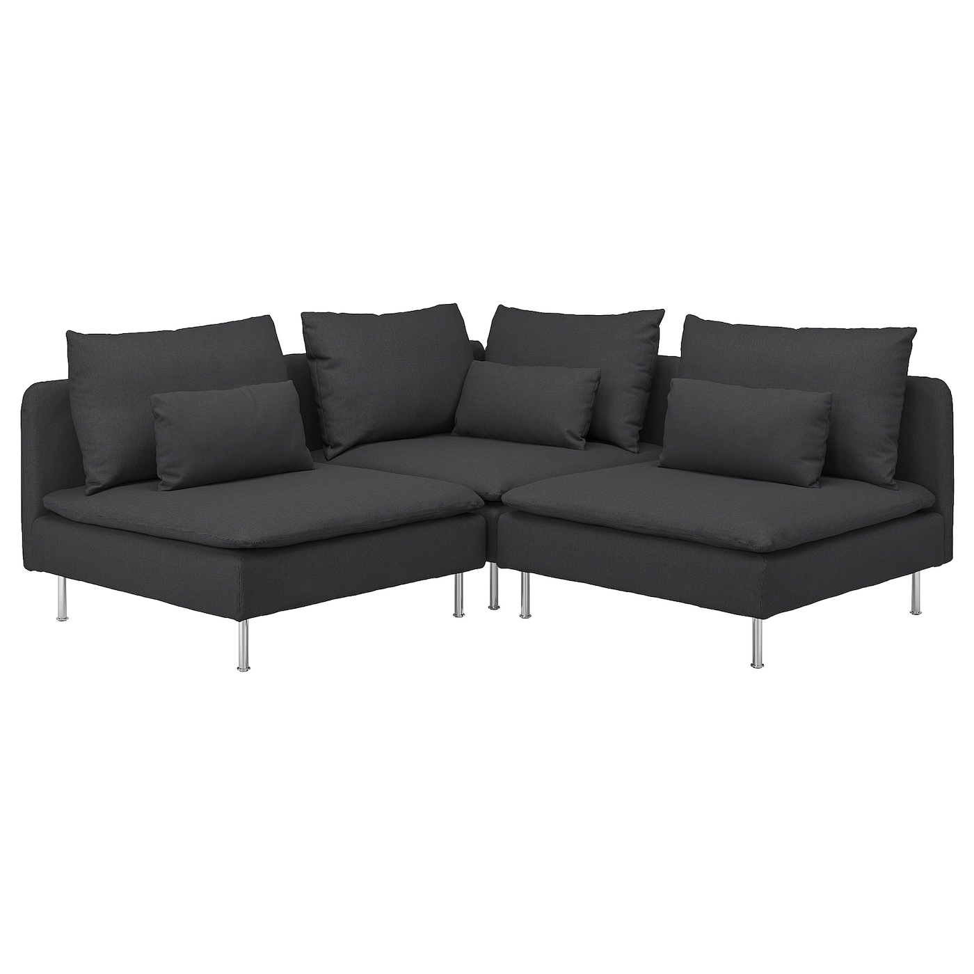 3-местный диван - IKEA SÖDERHAMN/SODERHAMN, 99x192см, черный, СЕДЕРХАМН ИКЕА