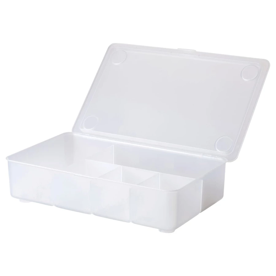 Коробка с крышкой - GLIS IKEA/ ГЛИС ИКЕА,  21х8 см, прозрачный (изображение №2)