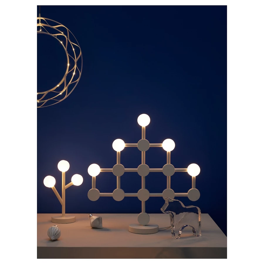 STRÅLA Декоративная настольная светодиодная лампа на батарейках ИКЕА (изображение №2)