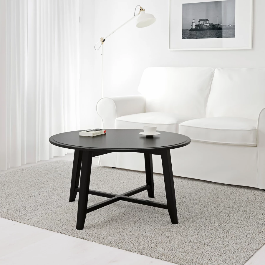 Журнальный стол - IKEA KRAGSTA/ИКЕА КРАГСТА,90х48 см, черный (изображение №2)