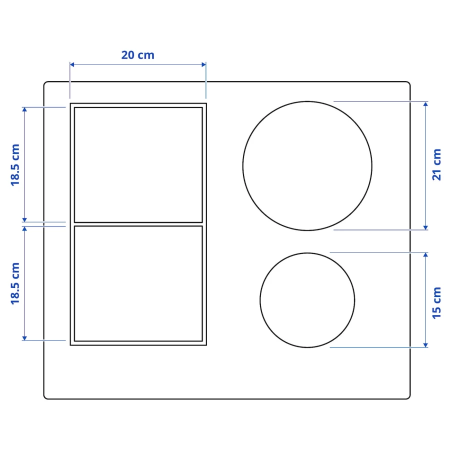 Индукционная варочная панель - SMAKLIG IKEA/ СМАКЛИГ ИКЕА,  59 см, черный (изображение №7)